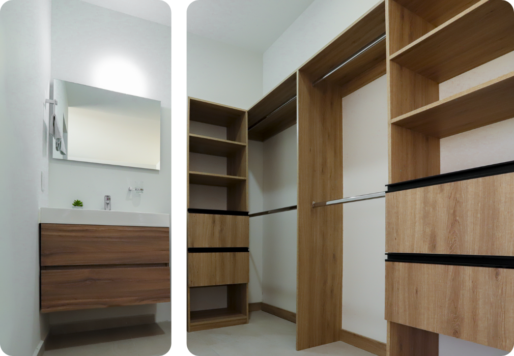 Dos recámaras con baño y vestidor
