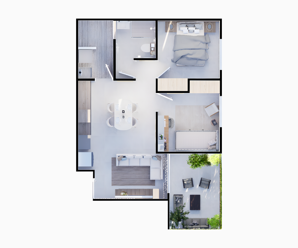 Distribución del modelo - Ópalo Terraza+